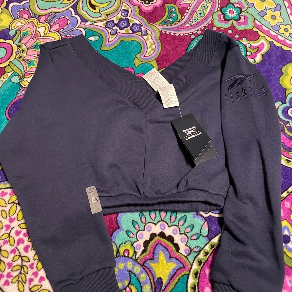 Les Mills Reebok crop sweater 2XS